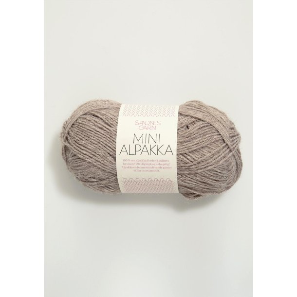Mini alpakka, Lys beige meleret